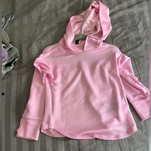 NWT PixieLane long sleeve, lightweight soft hooded pink shirt, thumbholes, 2/3t